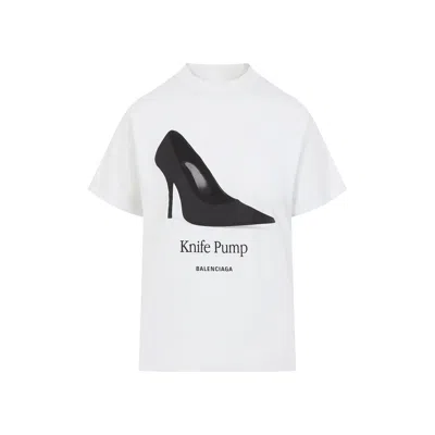 Balenciaga Knife Pump T Shirt In White