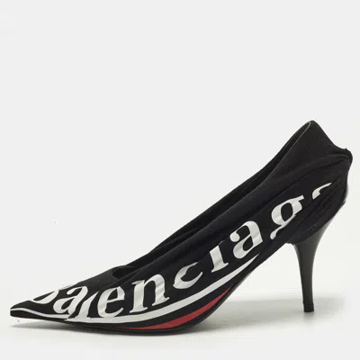 Pre-owned Balenciaga Knife Size 35 Black Fabric Pointed Toe Pumps