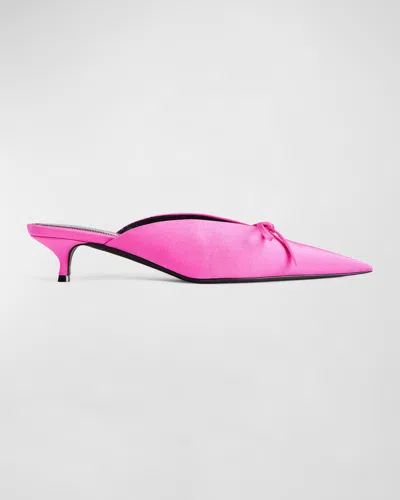 Balenciaga Women's Knife Bow 40mm Mule In Pink