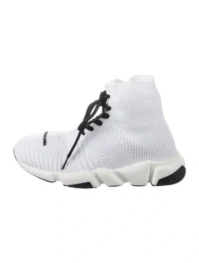 Pre-owned Balenciaga Babies' Knit High Top Sneakers In White