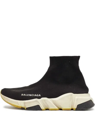 Pre-owned Balenciaga Knit Speed Trainer Sneakers
