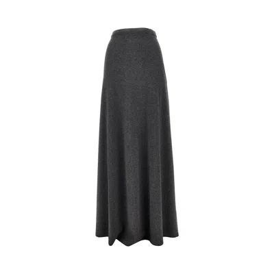 Balenciaga Knitted Maxi Skirt In Black