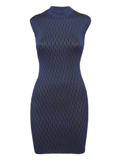 Pre-owned Balenciaga Knitted Sleeveless Dress In Blue