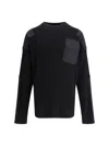 Balenciaga Ribbed Knit Military Sweater
