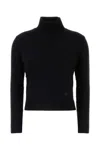 Balenciaga Turtleneck Knit Jumper In Black