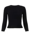 Balenciaga Bb-pattern Open-knit Jumper In Black