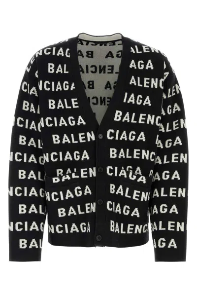 Balenciaga Logo Intarsia In Black