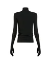 Balenciaga Modal-blend Turtleneck Sweater In Black