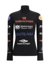 Balenciaga Wool Blend Pullover With Logo In Black