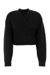 Balenciaga Wrap Cardigan In Brown