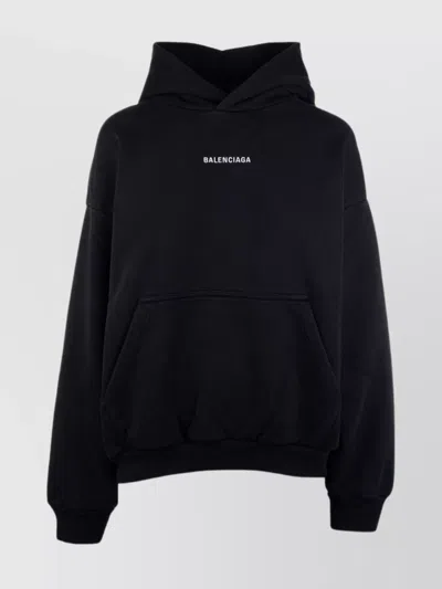Balenciaga Knitwear Hood Kangaroo Pocket In Black