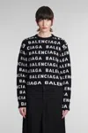 Balenciaga Logo Wool Sweater In Black