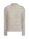 Balenciaga Off-white Allover Furry Fitted Sweater In White