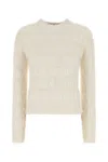 Balenciaga Fuzzy Logo Sweater In White