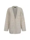 Balenciaga Logo Cardigan In White
