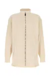 Balenciaga Cotton And Polyester Sweater With Front Pockets In Yellow