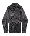 Balenciaga Women's Knotted Lavalière Blouse In Black In Black