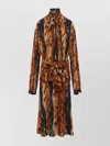 Balenciaga Knotted Ai Fur Print Maxi Dress