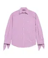 Balenciaga Knotted Cuff Shirt In Pink