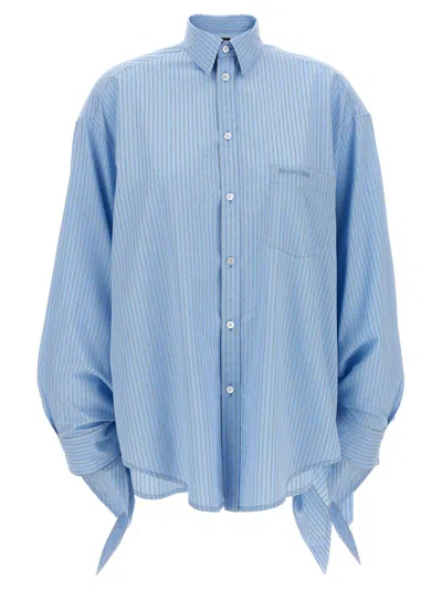 Balenciaga Knotted Cuffs Blouse Shirt And Blouse Light Blue