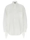 Balenciaga Oversize Cotton Shirt With Knotted Details