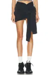 Balenciaga Knotted Polo Skirt In Black