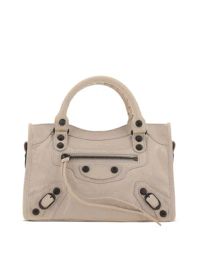 Balenciaga La City Mini Bag In Beige