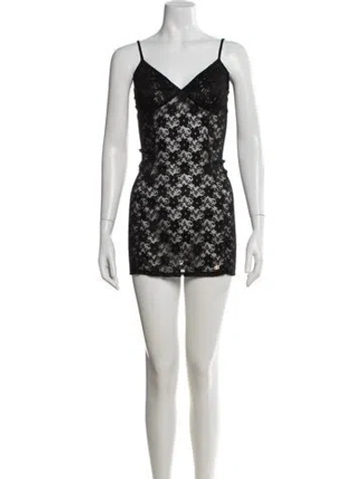 Pre-owned Balenciaga Lace Pattern Nightgown W/ Tags In Black