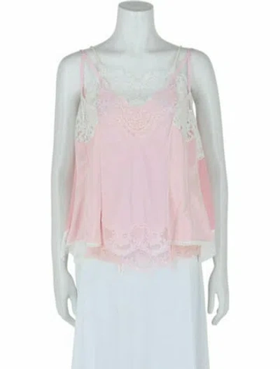 Pre-owned Balenciaga Lace Pattern Tank W/ Tags In Pink