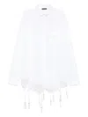 Balenciaga Camicia Oversize In Lyocell Bianco  Donna