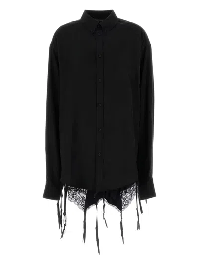 BALENCIAGA LACE-TRIM SHIRT