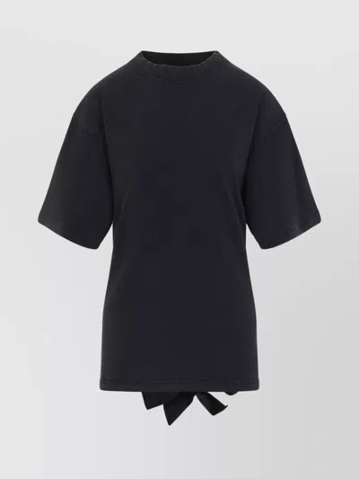 BALENCIAGA LACE UP BACK BOW DETAIL T-SHIRT