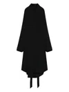 Balenciaga Black Shirt Dress With Intertwined Ribbons Women