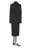 Balenciaga Lace-up Back Long Sleeve Jersey Dress In 1000 Black
