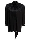 Balenciaga Lace Up Blouse In Black