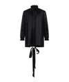 Balenciaga Silk Blouse With Decorative Tie At Neckline In Black
