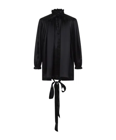 BALENCIAGA BALENCIAGA LACE-UP BACK BLOUSE
