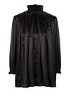 Balenciaga Lace Up Blouse Coats Black
