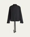 Balenciaga Lace-up Button-down Shirt In Black