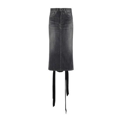 Balenciaga Lace Up Dark Grey Mini Skirt