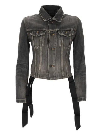 BALENCIAGA BALENCIAGA LACE-UP DENIM JACKET