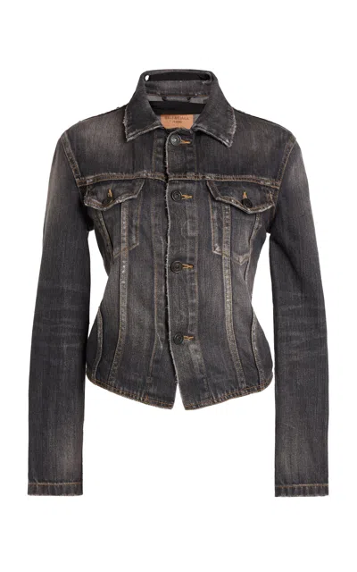 BALENCIAGA LACE-UP DENIM JACKET