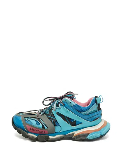 Pre-owned Balenciaga Lace-up Fastening Sneakers In Blue