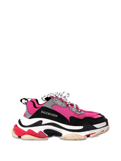 Pre-owned Balenciaga Lace-up Fastening Sneakers In Pink
