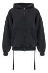 Balenciaga Lace Up Sweatshirt Black In Black