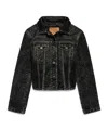 Balenciaga Denim Jacket With Laces In Black