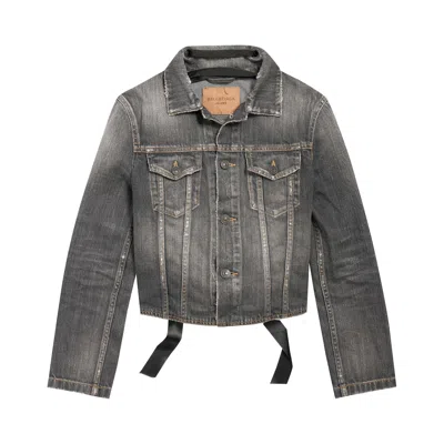 Pre-owned Balenciaga Lace-up Jacket 'dark Grey' | Women's Size 36 In Gray