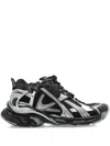 Balenciaga Lace-up Metallic Trainers In Black