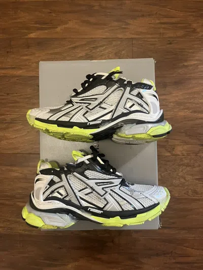 Pre-owned Balenciaga Lace-up Runners Shoes In Green