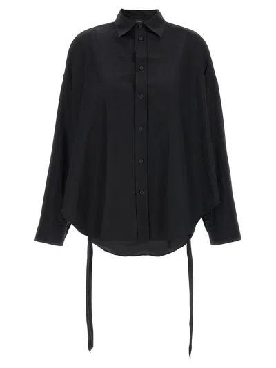 Balenciaga Lace Up Shirt And Blouse Black